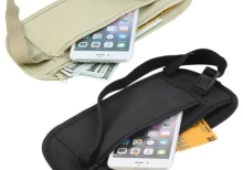 Thin Profile Money Belt Secure Travel Money Belt Undercover Hidden Blocking Travel Wallet Anti-Theft Passport Pouch Fanny Pack
