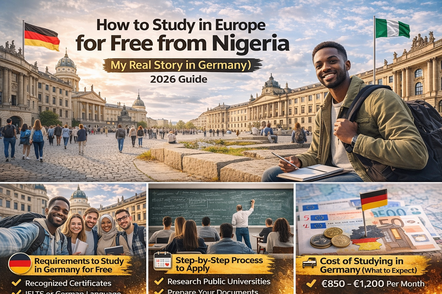 How to Study in Europe for Free in 2026 (Step-by-Step Guide for International Students – Based on Real Experience)