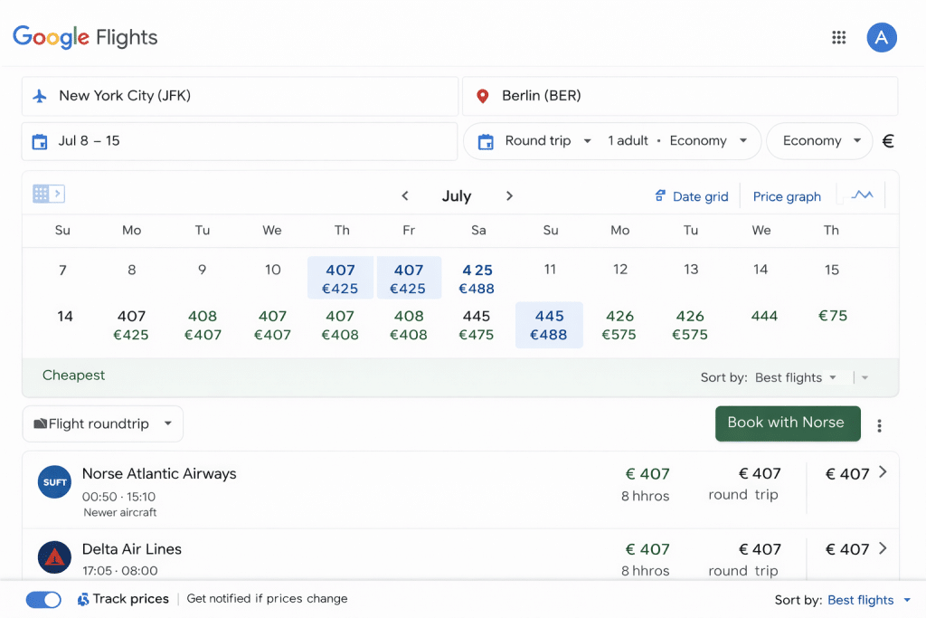 cheap flights from Germany  student